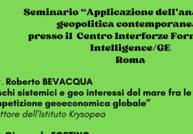 Seminario “Applicazione dell’analisi alla geopolitica contemporanea” presso il  Centro Interforze Formazione Intelligence/GE Roma