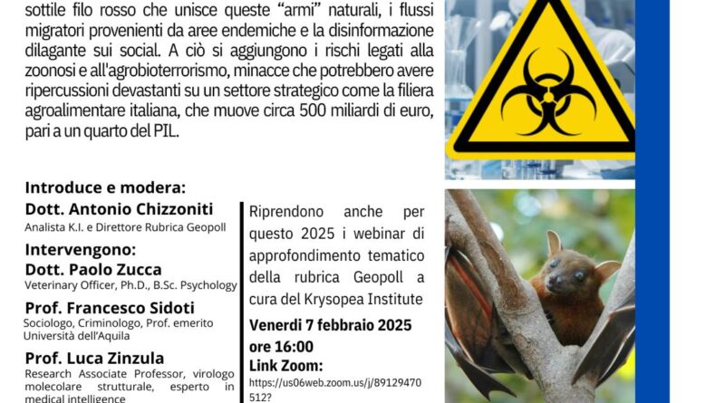 BIOSICUREZZA, ZOONOSI E FLUSSI MIGRATORI